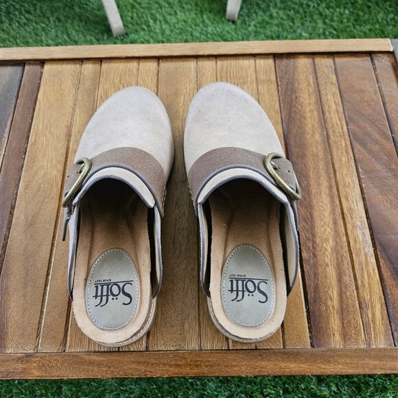 Sofft suede/leather mule - Tan - Picture 2 of 6